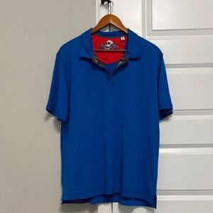Classic Royal Blue Polo with Red Inner Collar